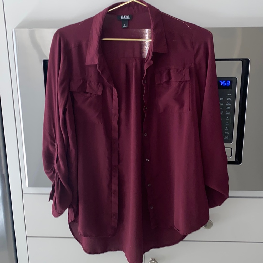 Burgundy blouse